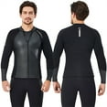 thumbnail image 4 of DIVE SAIL Traje de buceo 2MM Pantalones cortos de manga larga Traje de neopreno Rash Guards Artesanía exquisita Sensación de cuerpo fresco Snorkel Trajes pantalones masculinos M Scienceny OD019363-14, 4 of 7