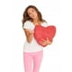Living Santé Products heart-ms-02 Écarlate Rouge Valentine Coeur Peluche Coussin Décoratif Coeur Oreiller – image 1 sur 4