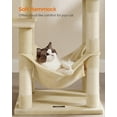 thumbnail image 7 of 56.3'' Cat Tree Tower for Indoor Cats ,Multi-Level Cat Condo Cat Furniture with Scratching Posts, Perches, Hammock, Cave ,Beige, 7 of 7