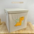 thumbnail image 5 of PEACNNG Adorable Foldable Dinosaur Pattern Storage Box With Lid: Organize Clothes, Toys, and Sundries with Playful Style!(33x33x33), 5 of 5