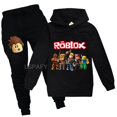 thumbnail image 1 of ROBLOX-Conjunto de ropa para niños pequeños, Sudadera con capucha y pantalones de dibujos animados, de 2 piezas chándal, disfraz de Cosplay, 1 of 4