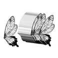 thumbnail image 4 of 80 piezas de papel de regalo de flores con alas de mariposa para decoración de bodas y fiestas Negro, 4 of 9