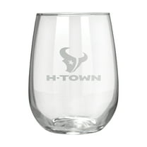 Houston Texans Etched 17oz. Rally Cry Stemless Wine Glass
