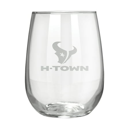 Houston Texans Etched 17oz. Rally Cry Stemless Wine Glass
