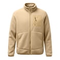 thumbnail image 4 of Men's Winter Warm Casual Jacket with Zipper Pockets Stand Collar Zip Up Golf Jackets Coat Windbreaker, 4 of 5