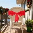 thumbnail image 3 of Extra-Thick Air-Cushioned Chair Back Bow – Decorative Ribbon for Banquet Chairs, Holiday Party Chair Decorations, Elegant Soft Fabric Bow for Weddings, Christmas & Special Events, 13.78in, Red, 3 of 6