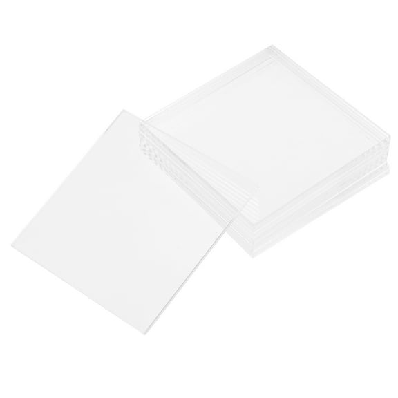 Luxshiny Craft Supplies Adhesive Flat Acrylic Square Blocks Fridge Magnet Stickers for Projects