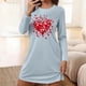 thumbnail image 1 of TaTaai Fashion Women's Valentine's Day Printed Nightgown, Short-Sleeve Round Neck Loose Dress, Airy Fabric for Summer Spring Daily Casual Occasions Gift, 1 of 6