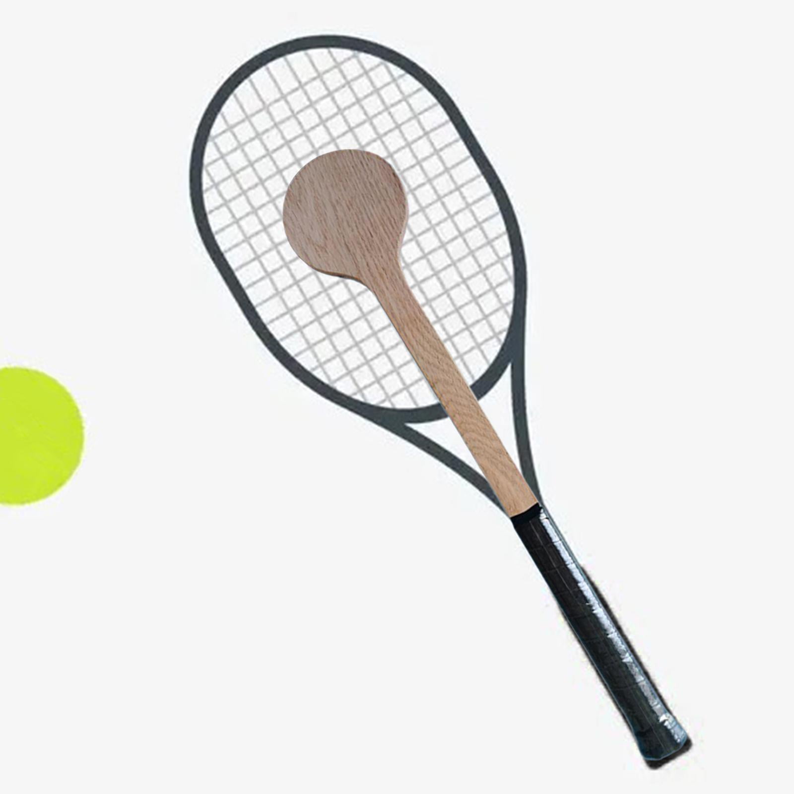 harayaa Tennis Racket Pointer Wooden Tennis Spoon Starter Beginner Accurate Batting Mid Tennis Sweet Spot Practice Hitting Training Equipments Gear