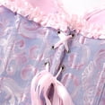 thumbnail image 6 of Roncen Women's Corset Boned Floral Overbust Lingerie Bustier Bodyshaper Top, 6 of 7