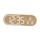 thumbnail image 2 of Reloj despertador digital minimalista LED digital de pared, reloj silencioso para mesita de noche Amarillo, 2 of 9