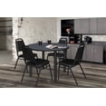 thumbnail image 2 of Regency Kee 48 in Round Breakroom Table- Grey Top, Black Legs, 4 Restaurant Stack Chairs, 2 of 6