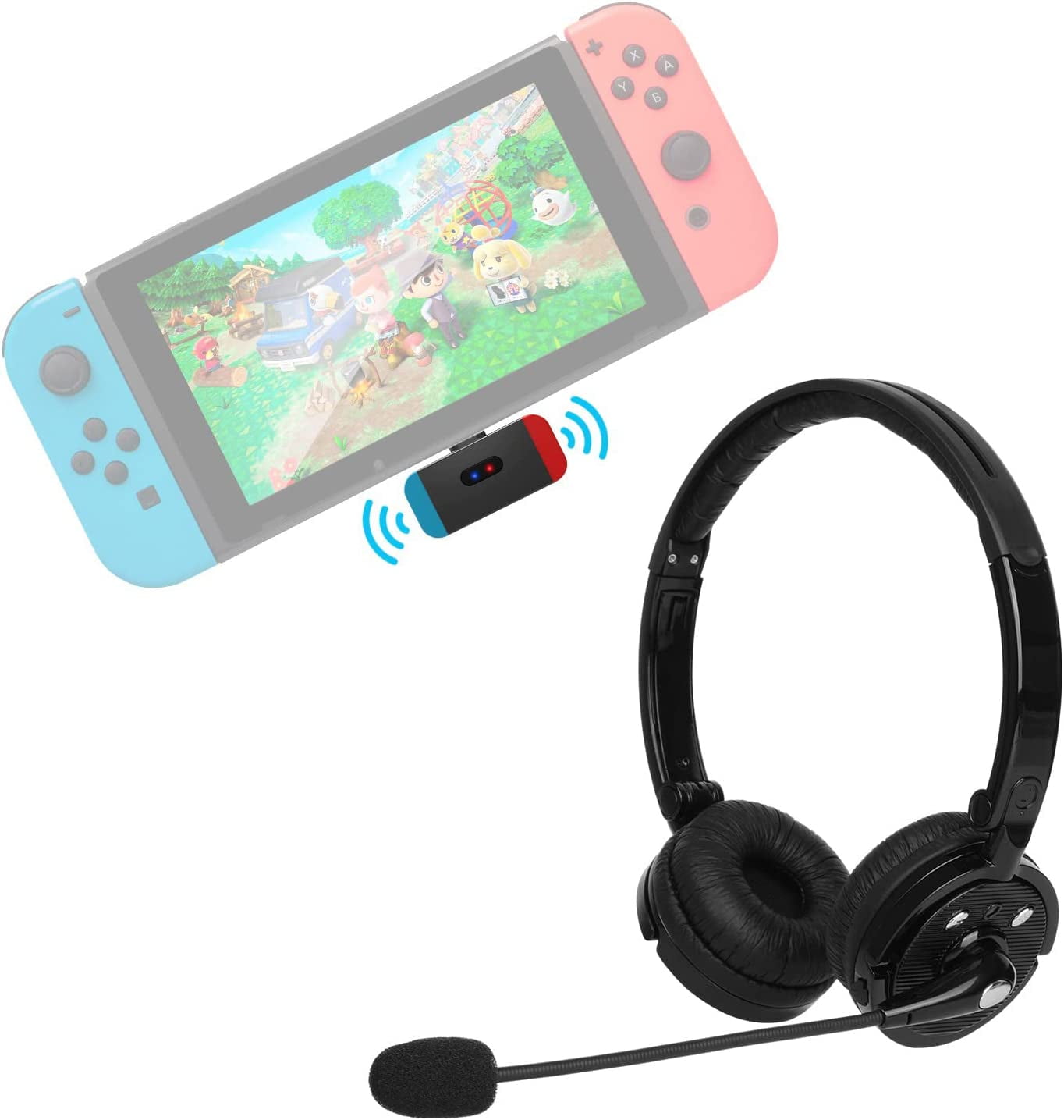 Giveet Wireless Gaming Headset Set wUSB C Audio Dongle Compatible with Nintendo Switch Lite Bluetooth Over Ear Headphones for PS4 PC Plug n Play 40ms Low Latency in Game Voice Chat in Nepal at