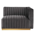 thumbnail image 2 of Conjure Channel Tufted Performance Velvet Right-Arm Chair, 2 of 6