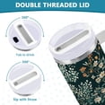 thumbnail image 3 of Yayeee 30oz Stainless Steel Tumbler with Straw and Handle Double-Wall Insulated Travel Water Bottle, Floral Forest Scene, 3 of 8