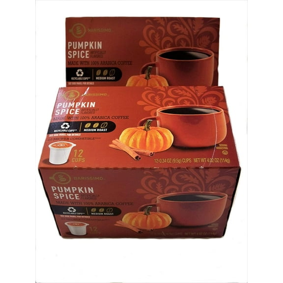 Barissimo Pumpkin Spice Coffee Single Serve Pods Compatible with Keurig K-Cups