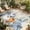 Beige Blue, variant on Blue Thanksgiving Pumpkin Outdoor Rug for Patio/Deck/Porch, Non-Slip Large Area Rug 6 x 9 Ft, Fall Eucalyptus Leaves Plaid Indoor Outdoor Rugs Washable Area Rugs, Reversible Camping Rug Carpet Runner