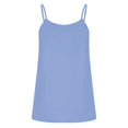 thumbnail image 5 of MIXUE Tank Top for Women Summer Solid Color Ice Silk Backless Loose Suspender Camisole Vest Beachwear,Blue,XL, 5 of 5