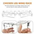 thumbnail image 5 of PBPBOX Foldable Stainless Steel Chicken Leg Grill Rack for Even Heat Distribution, 5 of 6