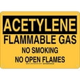 thumbnail image 1 of BRADY No Smoking Sign,Flammable Gas,10x14,Bk/Y 125562, 1 of 1