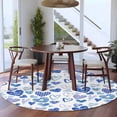 thumbnail image 3 of Round Rugs 5Ft, Valentine's Day Round Area Rug Washable Indoor Throw Carpet, Blue Love Heart Romantic Me You Soft Non Slip Circle Rug for Cabinet Bathroom Home Decor Aesthetic, 3 of 8