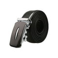 thumbnail image 1 of Cinturón de cuero de negocios con hebilla automática para hombres Inspire Chic, ovalado plateado 58 5/8-61 3/8, 1 of 4