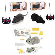 Remote Control Mouse Pet Toy, Realistic RC Rat for Cats to Chase, Interactive with 4 Channels
