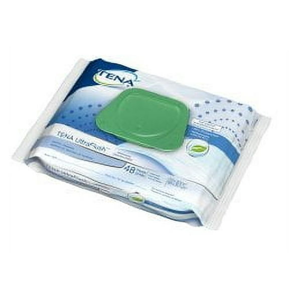Essity HMS North America Inc Personal Wipe TENA UltraFlush Soft Pack Aloe / Vitamin E / Chamomile Scented 48 Count Pack of 48