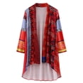 thumbnail image 3 of APEXFWDT Womens Plus Size Ethinc Boho Cardigan Thin Coat Long Sleeve Mid-Length Open Front Women Casual Loose Aztec Tribal Cardigan, 3 of 9