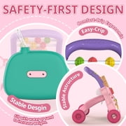 JoyStone Baby Walker with Music Piano and Activity Toys, Educational Push Walker for Infants 6-12 Months (Pink)