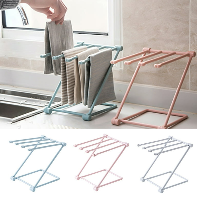 Cheers.US Towel Rack Foldable Collapsible Space Saving Drying Rack for Towels Indoor Outdoor Use