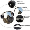 thumbnail image 4 of Motorcycle Goggles with Detachable Face Mask, Windproof, New Type of Motorbike Eyeweardustproof and Fogproof, Suitable for Bicycle/ATV/Desert off-Road Racing, Unise（camouflage）, 4 of 7