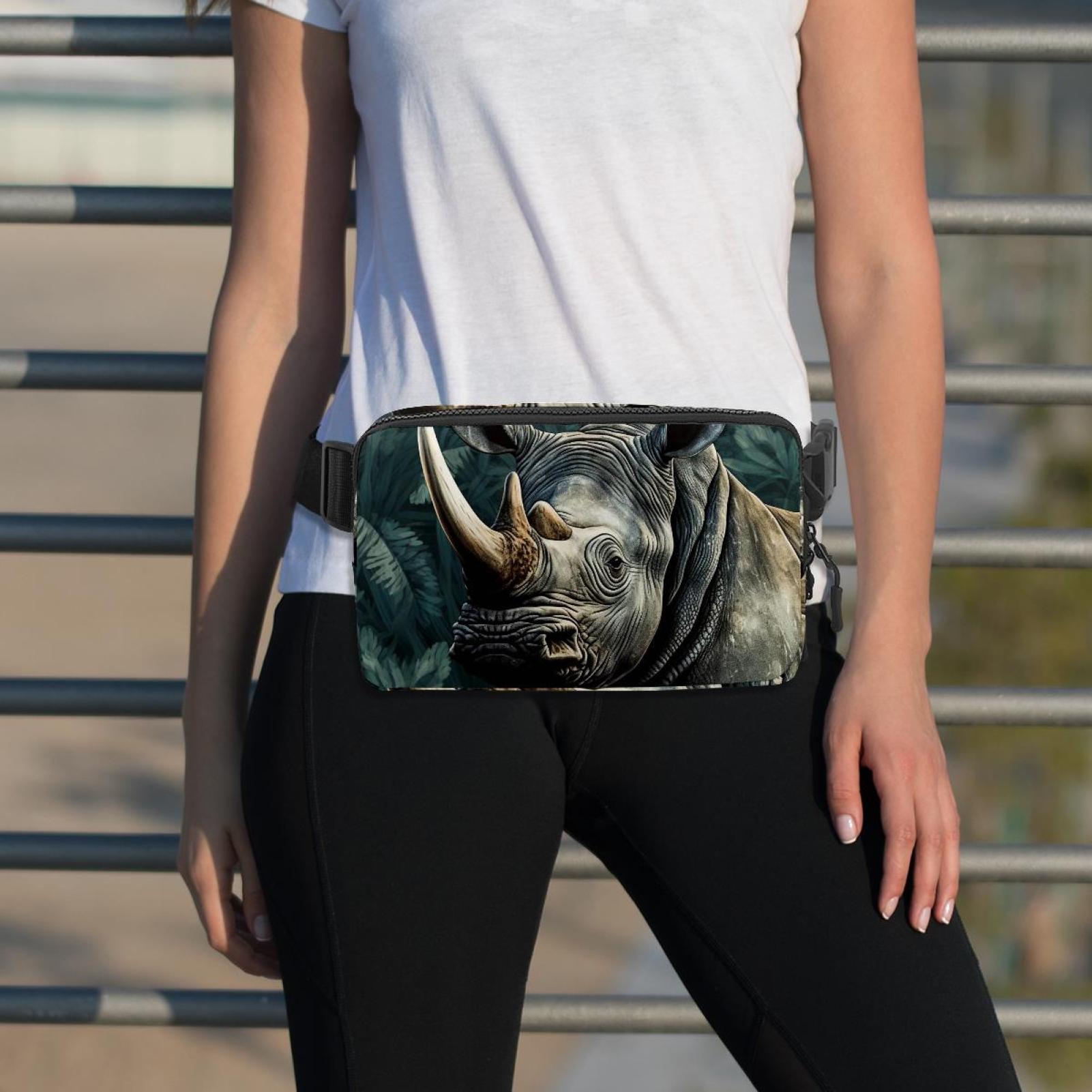 Rhinoceros Versatile Lightweight Adjustable Crossbody Bag with Extension Strap - Unisex Waist Bag Fanny Pack