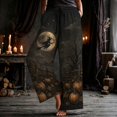 thumbnail image 2 of JIAYUE Women Halloween Pants Casual Graphic Printed Drawstring Waist Wide Leg Long Bottoms for Outdoor Sport Street Wear, 2 of 5