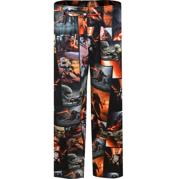 Star Wars Mens Star Wars The Force Awakens Movie Scenes Flannel Lounge Pants (Medium)