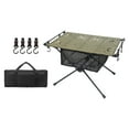thumbnail image 3 of Table de Camping Pliante en Alliage d'Aluminium pour Voyage Randonnée Jardin Vert avec Sac en Filet, 3 of 8