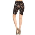 thumbnail image 4 of Womens High Waist Ultra Soft Printed Fashion Biker Shorts, 4 of 5