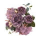 thumbnail image 4 of 6 ramos de peonías artificiales bordadas, 8 ramos de flores de rosa artificiales, decoraciones colgantes para interior y exterior, púrpura, 4 of 5