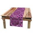 thumbnail image 1 of Floral Table Runner, Trippy Flower Motif with Modern Lace Effects and Dots Victorian Swirls Print, Dining Room Kitchen Rectangular Runner, 3 Sizes, by Ambesonne, 1 of 2