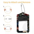 thumbnail image 2 of Square PU Leather Luggage Tags, 2 Pack, with Privacy Cover and Stainless Steel Ring - Suitable for Travel, Backpack, Handbag - Bag Tags, Handbag Tags American Flag and Plants, 2 of 7