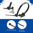 thumbnail image 5 of Uxcell 120Pcs Magnetic Zip Tie Mount Adjustable Cable Tie Holder with 6" Cable Zip Ties,Black, 5 of 6