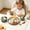 Army Green, variant on Lunxisen 1 Pcs Stainless Steel Suction Cup Fork And Spoon Set Toddler Self Feeding Utensils Non Silicone Suction Plate For Mealtime