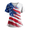 White #053, variant on Womens 4th of July Scrub Tops Loose V Neck American Flag Print Scrub Shirts Short Sleeve USA 250th Anniversary Patriotic Scrubs Medical Nurse Uniform Nursing Workwear with Pockets Navy L