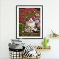 thumbnail image 4 of Cuadros Decorativos Pintura al óleo de animales por números Arte de pared pintado a mano DIY 40x50cm (Flor de gato) Tmvgtek embutido en tela, 4 of 9
