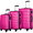 JC-1: Pink, variant on PAPROOS Hardside Luggage Sets, 3 Piece Hardshell Suitcase Sets with TSA Lock and Spinner Wheels, Lightweight Suitcase Set for Family Travel, 20''24''28'' Expandable Carry on Luggage Set, Purple