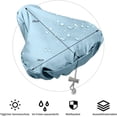thumbnail image 4 of Paquete de 2 fundas de asiento impermeables para bicicleta de carretera, funda de sillín de bicicleta MTB, funda de sillín de 24*27cm (negro y azul), 4 of 5
