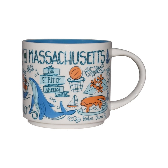 Starbucks Been There Series Massachusetts Ceramic Mug, 14 Oz