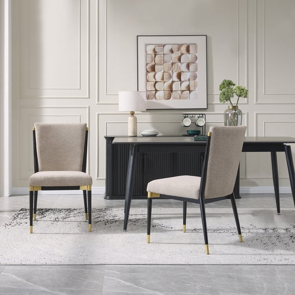 Christopher Knight Home 33.5"H Modern Armless Dining Chair Set of 2, Iron Frame, Black Brown