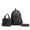 Black, variant on LWNYDPLSD Large Backpack for Teens Men Women Bow Backpack 3Pcs Set Youth Aesthetic Cute Backpack Set with Lunch Bag Pencil Case Fashion Preppy Backpack