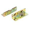 thumbnail image 3 of Uxcell Furniture Wood Bed Fitting Yellow Zinc Plated Snap Connectors Rail Bracket 2 Pairs, 3 of 4